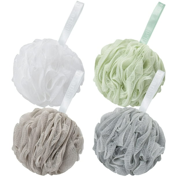 Esponja para ducha AmazerBath, 75 g/pieza, juego de 4 colores