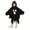 A49 Black, variant on Yuncity Halloween Kids Cape Ghost Face Hooded Sleeveless Cloak Casual Soft Loose Fit Fall Winter Poncho Holiday Party Cosplay Clothes Black