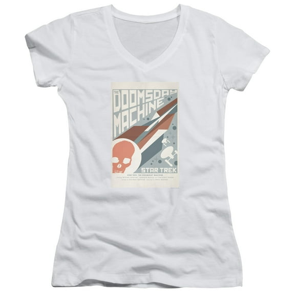 Star Trek Tos Episode 35 Junior Women's V-Neck T-Shirt White