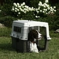 thumbnail image 4 of Miller Manufacturing Company Portable Plastic Hard Sided Pet Travel Crate Carrier Kennel w/ Double Doors For Dogs, Rabbits, & Animals, Beige & Taupe, 4 of 6