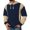 Navy, variant on WTOBBY Men's Patchwork Color Block Hoodie, Long Sleeve Casual Pullover Sweatshirt, Artistic Street Style Design,Black L