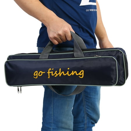 Lv. life Outdoor Fishing Rod Pole Reel Lures Box Tackle Storage Bag Handbag Adjustable Strap , Fishing Pack, Fishing