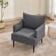 thumbnail image 2 of Yeshouse Sillón decorativo de mediados de siglo, cómodo y moderno, tapizado en tela gris con brazos y patas de metal, ideal para sala de estar, dormitorio u oficina, 2 of 7