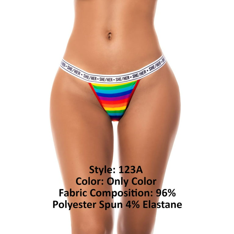Mapale 123A Rainbow Thong Color Only Color Size L/XL