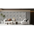 thumbnail image 3 of Dundee Deco 3D Wall Panels - Peel and Stick Wall Sticker, Traditional Faux Brick Light Grey Beige Self Adhesive Foam Wall Paneling for Interior Wall Decor, Pack of 5, Covers 26.45 sq. ft., 3 of 5