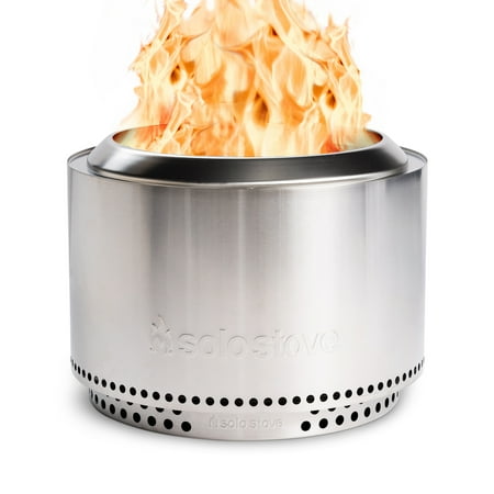 Solo Stove Yukon 2.0 with Stand  Smokeless Fire Pit | Portable Wood Burning Fireplace with Removable Ash Pan  Large Outdoor Firepit  - Stainless Steel  H: 19.8 in x Dia: 27 in  43.9. lbs