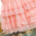 thumbnail image 5 of Toddlers Kids Tutu-Skirts Cute Lace Splice Tulle Tiered Bowknot Elastic High Waisted Girls Solid Color Princess Birthday Mini Skirt 3-10, 5 of 5