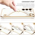 thumbnail image 3 of for Samsung Galaxy S23 Case 6.1", Cute Heart Wristband Lanyard Cross Body Strap Electroplated Camera Protection Shockproof Protective Case Women Girls for Samsung Galaxy S23 6.1"-White., 3 of 14