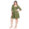 thumbnail image 4 of Plus Size Scoop Neck Fit N Flare Dress, 4 of 9