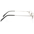 thumbnail image 3 of Optical Eyewear - Oval Shape, Metal Full Rim Frame - Prescription Eyeglasses RX, Platinum, 3 of 4