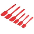 thumbnail image 7 of Spatulas Silicone Heat Resistant Spatula Set Rubber Spatula Set W/ Stainless Steel Core Cooking Spatula Kitchen Utensils for Baking Mixing Red Spatula 6-Set, 7 of 7