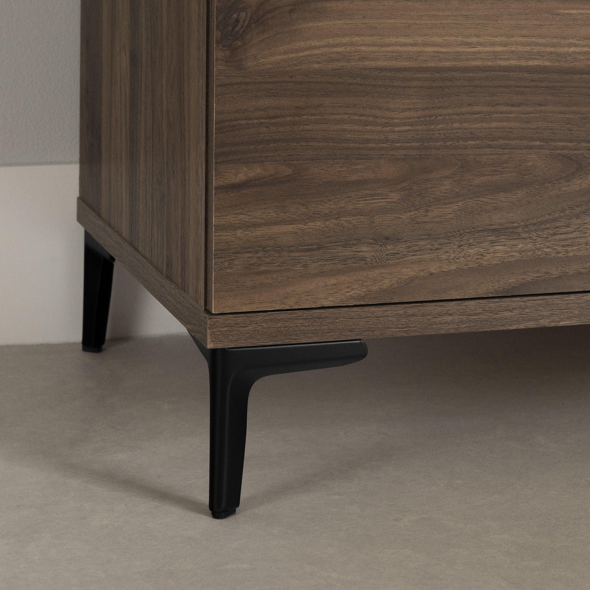 South Shore Musano Wardrobe Armoire with Doors and Drawers, in Natural Walnut