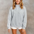 thumbnail image 5 of Boys And Girls Quarter Zip Stand Collar Sweatshirt,Kids Autumn Winter Casual Windproof Warm Long Sleeve Sweatshirts, 5 of 5