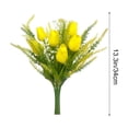 thumbnail image 3 of Artificial Flowers Bouquet of 12 Lavenders and Tulips, Yellow Simulation Flowers with Realistic Leaves and Buds, for DIY Crafts and Home Decor, 3 of 6