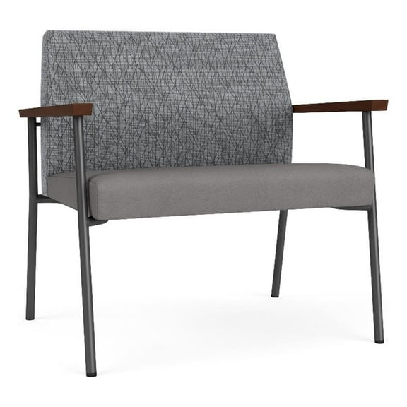 Mystic Reception Waiting Bariatric Chair / Charcoal Steel / Gray / Gray