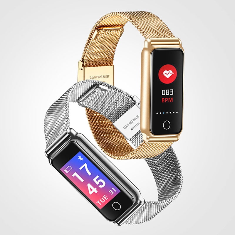Y8 Smart Stainless Steel Heart Rate BraceletMen Fitness Bracelet for Measuring Pressure Key Finder Walmart