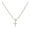 B, variant on Huepoe Women Necklace Cross Pendant Shimmering Surface Adjustable Length Neck Jewelry Daily Wear Gifting Lightweight Lady Clavicle Necklace