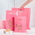 thumbnail image 6 of 50 Pcs Thank You Merchandise Bags,11.8*7.8inch Plastic Shopping Bags for Business,with Handle for Boutiques,Clothes, Wholesale (Pink), 6 of 6