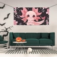 thumbnail image 2 of Salouo Chibi Axolotl Sakura Fantasy Pattern Holiday Banner Outside Party Decoration Banner (1PC) Festival Supplies Fit for Birthday Parties & Celebrations & Chrismas-Medium, 2 of 8
