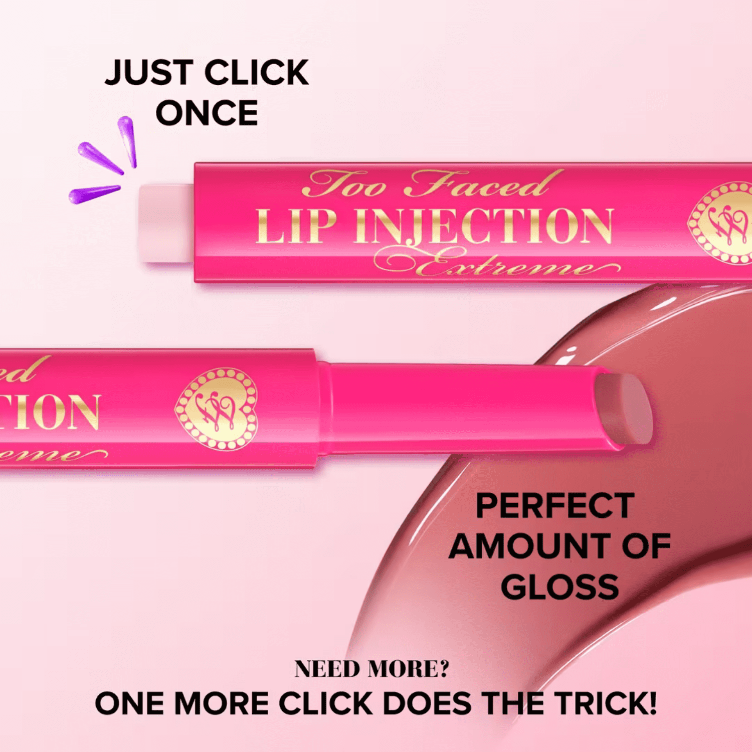 Too Faced Lip Injection Extreme Plumping Clicks Lip Gloss Color: Velvet Crush Size: N/A