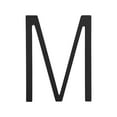 thumbnail image 2 of yulier 3" Black Address House Letter for Outside, Easy to Install 3D Modern Weather Proof Non-Rust Address Letter for Exterior House Address, Garage Gate, Street, Farmhouse Letter M, 2 of 2