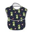 thumbnail image 2 of Zufioo Dinosaur Astronaut Print Toddler Adjustable Waterproof Bib, 11.6x15 Inch Feeding Bib Suitable for 6-24 Month Babies, 2 of 8