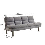 Gray Futon Sofa With Contemporary Style