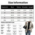 thumbnail image 3 of Women's Winter Loose Fit Cropped Wool Coat Double Breasted Dressy Short Blazer Jacket Peacoat Khaki M, 3 of 5