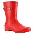 thumbnail image 2 of Litfun Mid Calf Rain Boots for Women Waterproof Garden Shoes, Red, Size 8, 2 of 6