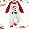 thumbnail image 2 of KHONTS Christmas Monogram K Printed Family Matching Pajamas Onesies Sets Long Sleeve and Pants Cozy Home Loungewear Holiday Sleepwear Baby 6M, 2 of 4