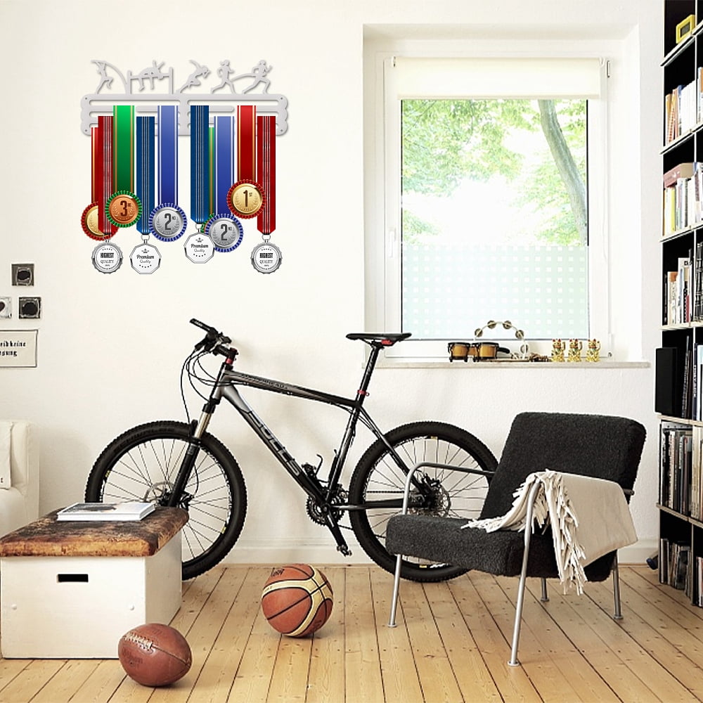 Medal Hangers Women's Track and Field Medals Display Holder Rack Running Pole Vault Medal Hook Wall Mount Metal Medal Frame Sports Award Rack