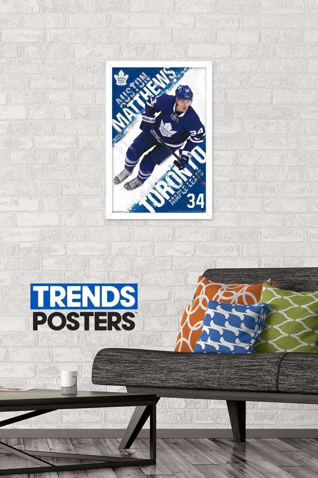 NHL Toronto Maple Leafs - Austin Matthews 16 Wall Poster, 14.725" x 22.375", Framed