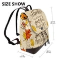 thumbnail image 2 of Gaeub Thanksgiving With A Grateful Heart Print Women's Leather Backpack,Travel Laptop Backpack,Fashion Ladies Leather Backpack Bag for Travel,Leather Drawstring Daypack for Me, 2 of 4