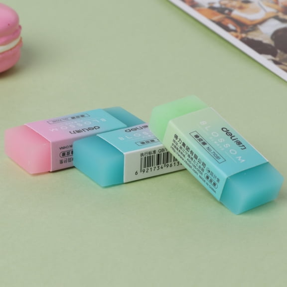 Noothes Soft Pencil Erasers, 12 Pack Flexible Cube Shaped Erasers Bulk Set, Cute Erasers Assorted Colors for Art Drawing and Home Office, Eraser Bulk for Creative Use