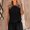 Black, variant on Womens Tank Tops Sevevn Women's Solid And Linen Round Neck Tank Top Cotton Tank Top Women