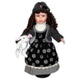thumbnail image 4 of Muñeca de cerámica para niña, muñeca de de 40 cm de altura, adorno realista, juguete, figura de regalo para modelo de casa de muñecas., 4 of 8