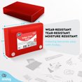 thumbnail image 4 of Enday Index Card Holder 3x5 Inch File Organizer for Focus Notes & Flash Cards, Red 4 Pack, 4 of 7