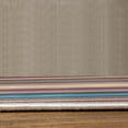 thumbnail image 3 of Abstract Turkish Area Rug, Barcode Lines Like Stripes Vertical Pattern Funky Modern Tile Illustration, Soft Carpet for Living Room Decor with Distressed Look, 2.6' x 5', Pale Camel, by Ambesonne, 3 of 4