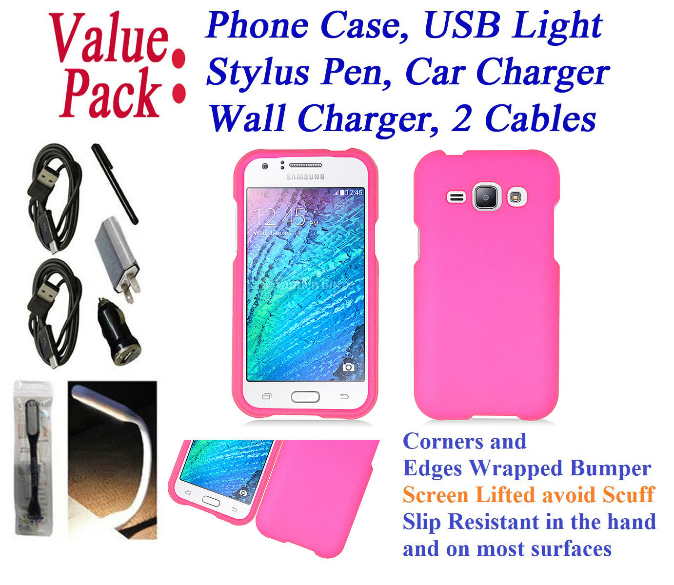 Value Pack for Samsung Galaxy J1 4.3" J100 VERIZON only Case Phone Case Edge & Corner Wrapping