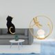 thumbnail image 2 of Figura de escritorio,Estatua de gato,linda estantería,escritorio,decoración del hogar,Estatua de bola de cristal,Estatuas de bolas de cristal para decoración del hogar,escritorio, 2 of 8