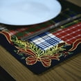 thumbnail image 2 of Homvare Table Placemats, Holiday Dinner, Parties, Woven Tapestry 13”X19” - Set of 4 - Plaid, 2 of 3