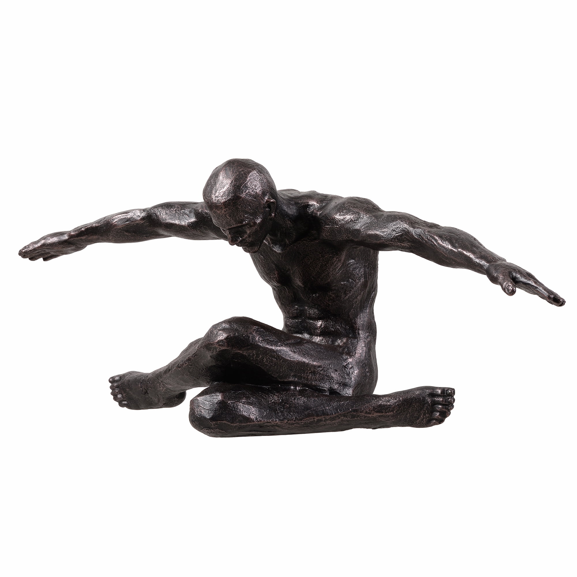 Stretching Human Sculpture Resin Home Decor Contempory Tabletop Ornament