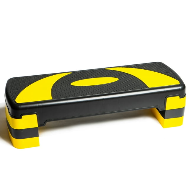 PRISP Adjustable Aerobic Stepper 78cm, 3 Levels (4''/6''/8'') Exercise Step Platform for Home Gym and Fitness Training