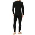 thumbnail image 2 of INNERSY Mens Thermal Underwear Sets Long Johns Soft Warm Long Underwear(S,Black), 2 of 6