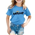 thumbnail image 4 of Crop Tops pour Enfants 9-10 Filles Manches Longues pour Anniversaire d'Enfants T-Shirt à Manches Courtes Col Rond Été Coupe Décontractée Basique, 4 of 4