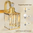 thumbnail image 7 of TROPOW Bathroom Vanity Light Fixtures Modern Crystal Vanity Light Fixtures Over Mirror，5 Light Modern Crystal Wall Lighting with Square Shade,Gold, 7 of 7