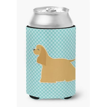 

Cocker Spaniel Checkerboard Blue Can or Bottle Hugger