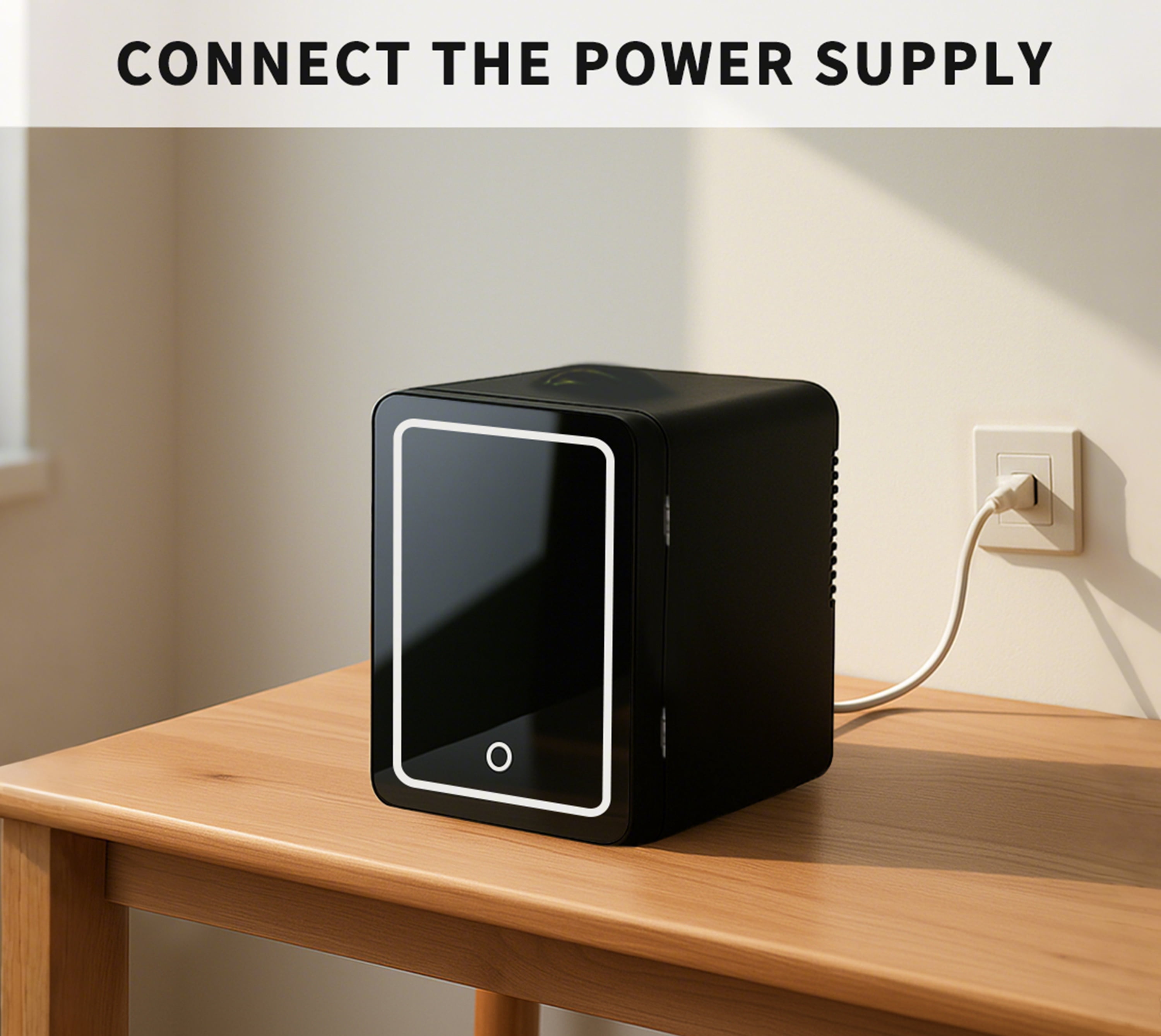 iTOMA Mini Fridge, 6Liter/8 Cans Portable Cooler Personal Refrigerator for Skin Care, Cosmetics, Beverage, Food,100% Freon-Free Eco Friendly for Bedroom, Office, Dorm