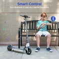 thumbnail image 4 of 200W Kid Electric Scooter for Age 6-14 with 3 Speeds(5/8/12 Mph), LED Display, Colorful Lights, Gift for Kid, Grey, 4 of 9