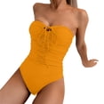 thumbnail image 3 of MSJUHEG Swimsuit One Piece Swimsuits for Women Women's Swimsuit Athletic Swimsuits for Women Crinkle Swimsuit Athletic Swimsuit Push up Swimwear Bathing Suits Womens Swim Orange S, 3 of 9